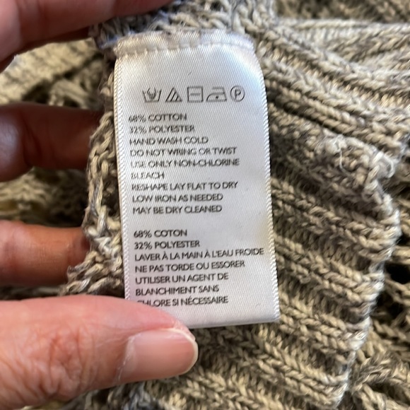 Urban Outfitters Ecote Open Knit Slouchy Scoop Neck Sweater Light Gray Coastal-L - Picture 8 of 9